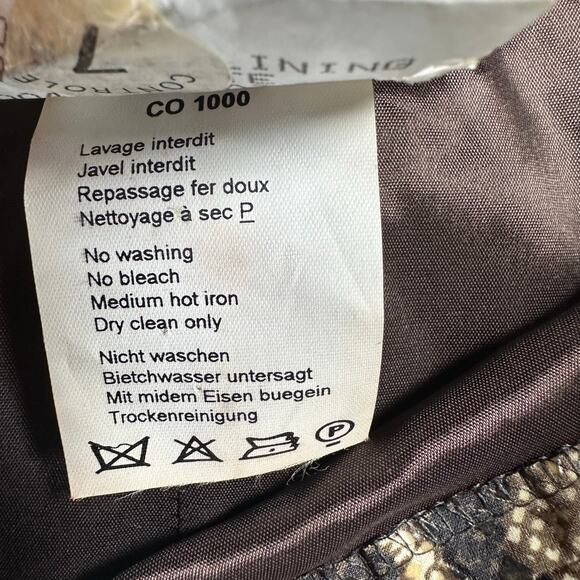 Vintage Yves Saint Laurent Encore Faux Snakeskin Skirt US 12 Pencil Skirt - Picture 5 of 7